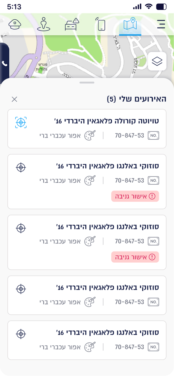 Open events list